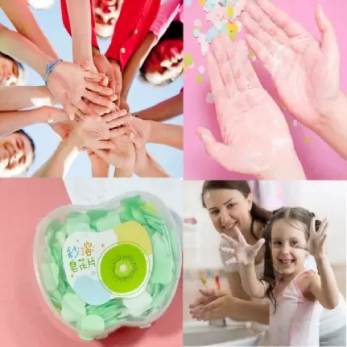 Paper Soap For Travelling, Disposable Hand Washing Cleaning Apple Shape