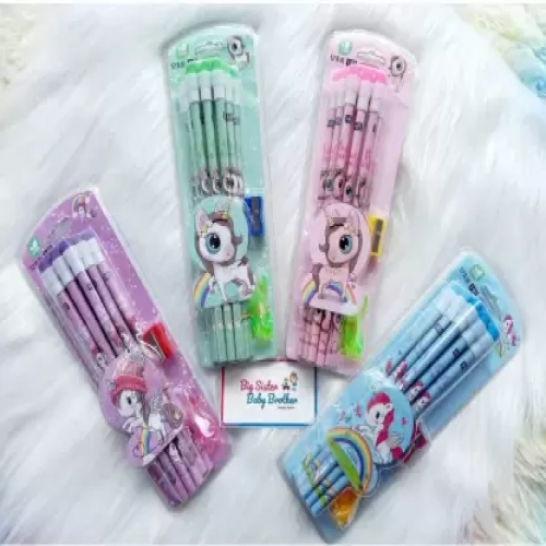 Unicorn HB Pencils Set with Sharpner and Pencil Return Gifts for Kids Pencil Set of 1 