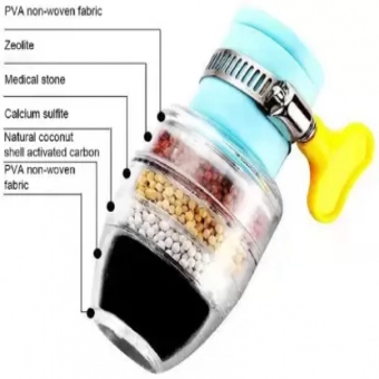 6 Layer Activated Carbon Water Filters Universal Interface Home Kitchen Health Faucet
