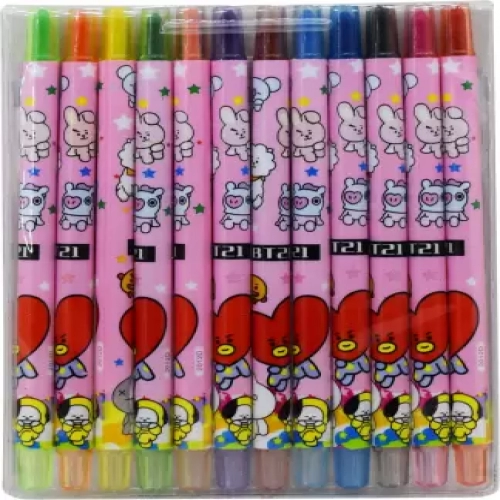 BTS BT21 Cartoon Character Rolling Crayons