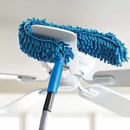 Steel Body Flexible Fan mop Foldable Multipurpose Microfiber Fan Cleaning Duster 