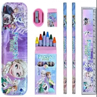 School Stationary Kit for Girls Pencil Pen Book Eraser Sharpener - Frozen