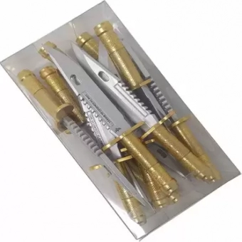 Knife Gel Pen Golden & Silver Color (1Pc)