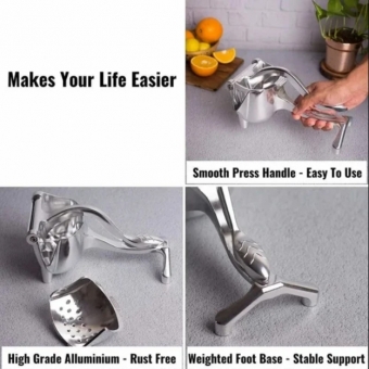 Manual Press Fruit Juicer Aluminum Hand Juicer for Fruits