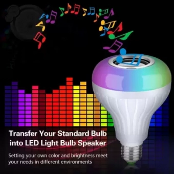 Wireless B22 12-Watts LED RGB Bluetooth Speaker Bulb