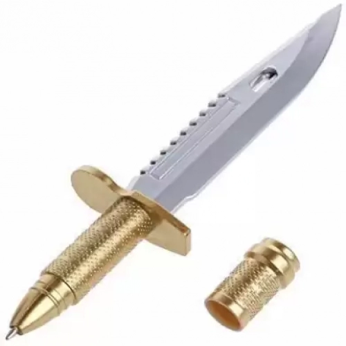 Knife Gel Pen Golden & Silver Color (1Pc)