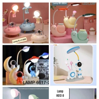 Rechargeable Study Table LED Desk Lamp with Car Design Pencil Sharpener Study Lamp