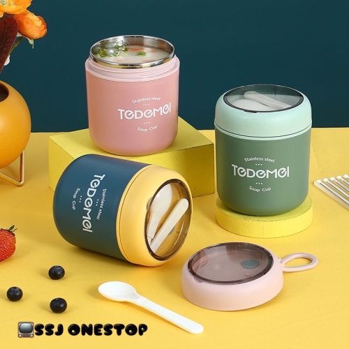 Tedemei Stainless Steel Soup Cup, Lunch Box Multi Layer