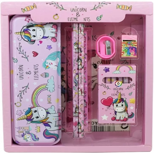 School Stationary Kit for Girls Pencil Pen Book Eraser Sharpener