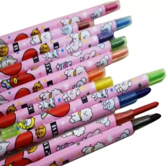 BTS BT21 Cartoon Character Rolling Crayons