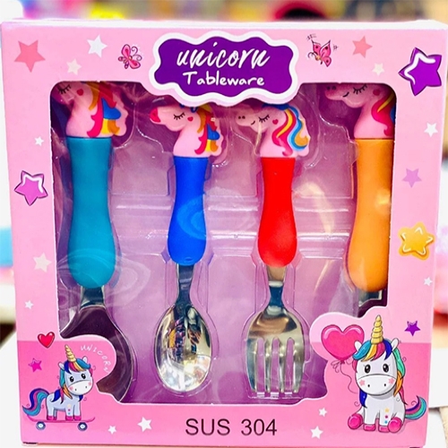 Kids Steel Cutlery Set Unicorn