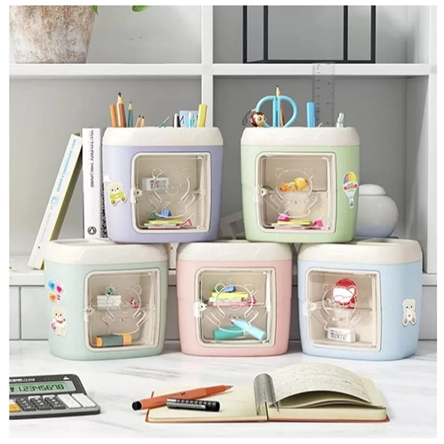 Fancy Cartoon Shape Plastic Pen Stand for Study Table, Cute Pencil Holder, Pencil Stand for Kids